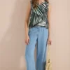 Jersey top met grafische print