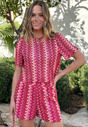 Katoenen Gehaakte Look Top Multicolor