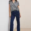 Katoenen blouse met patroon