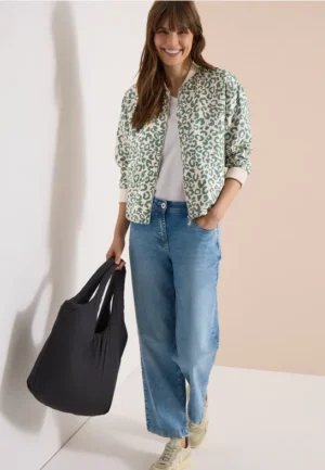 Leo-look blouson van linnenmix