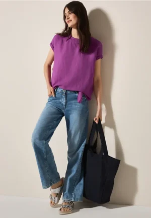 Linnen blouse met knopen