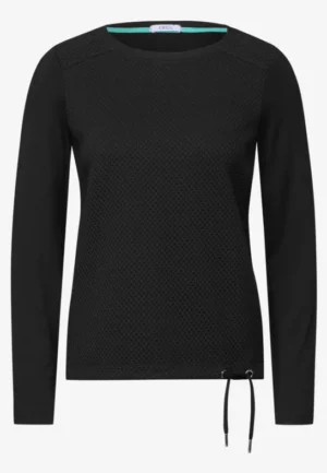 Alternative view of Materiaalmix shirt met lange mouwen
