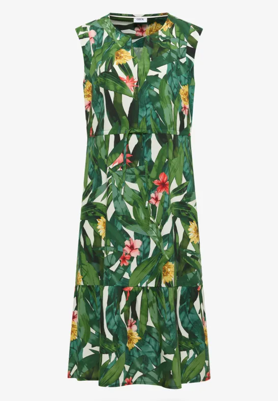Midi-jurk met bloemenpatroon - Afbeelding 2