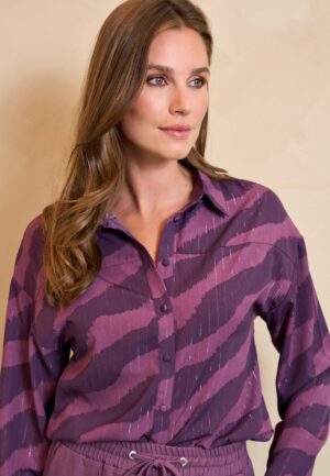 Blouse Tova | Purple Faded Stripe