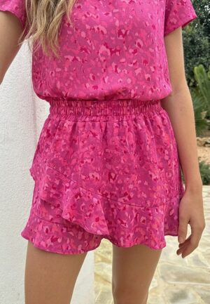 Ruffle Skort Print Roze
