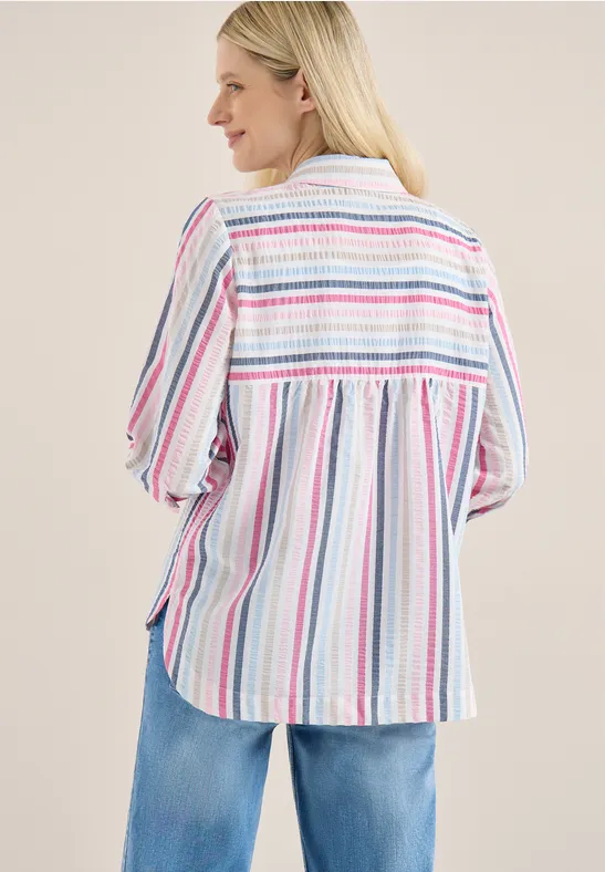 Seersucker overhemd blouse - Afbeelding 3