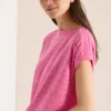 Shirt in burnout look met boothals