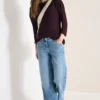 Shirt met 3/4 mouwen in ajourlook