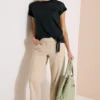 Shirt met boothals en mesh inzet