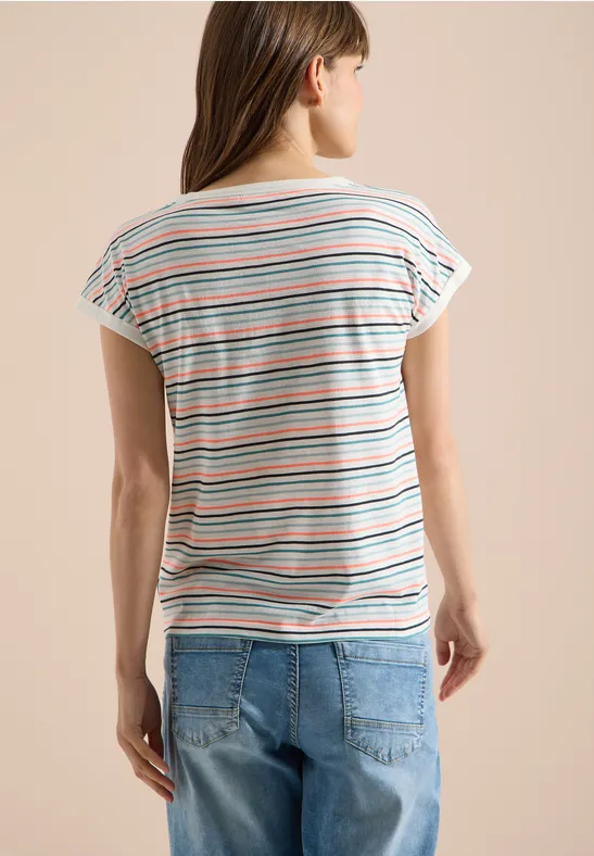 Shirt met boothals en omslagdetail - Afbeelding 3