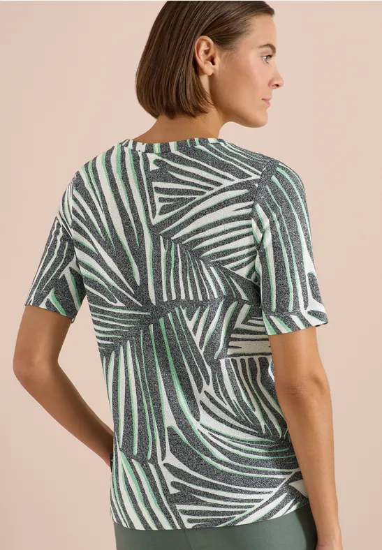 Shirt met boothals en print - Afbeelding 3