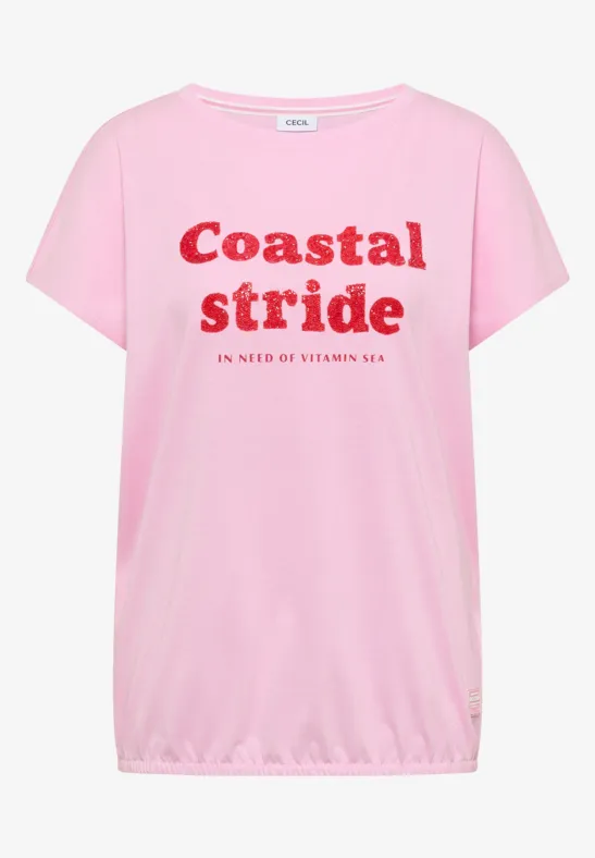 Shirt met boothals en tekstopdruk - Afbeelding 2