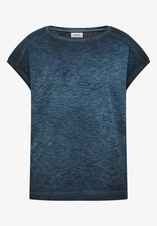 Shirt met boothals in garment-dye look - Afbeelding 2