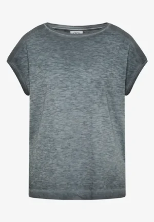 Alternative view of Shirt met boothals in garment-dyed look