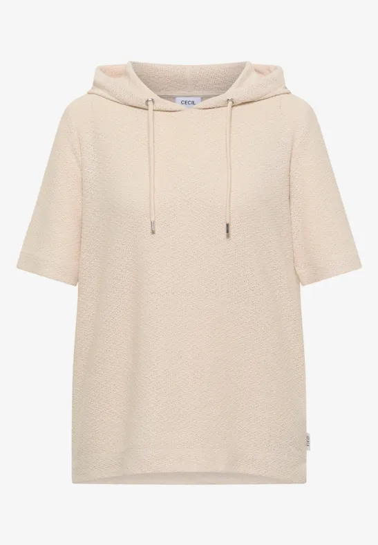 Shirt met capuchon en textuur - Afbeelding 2
