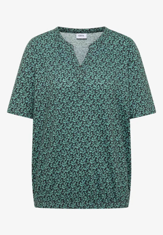 Shirt met gespleten hals en print - Afbeelding 2