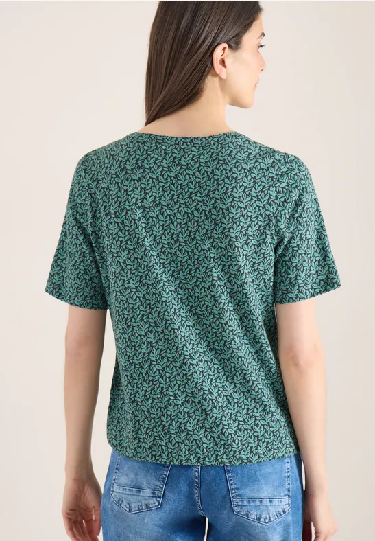 Shirt met gespleten hals en print - Afbeelding 3