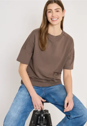 Shirt met knoopdetail