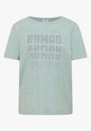 Alternative view of Shirt met korte mouwen in burnout-look