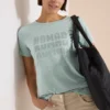 Shirt met korte mouwen in burnout-look
