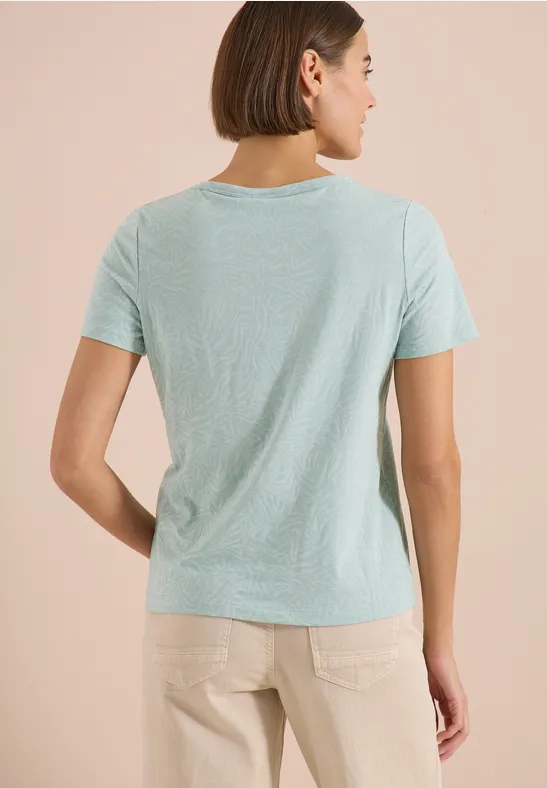 Shirt met korte mouwen in burnout-look - Afbeelding 3
