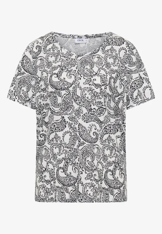 Shirt met ronde hals en patroon - Afbeelding 2