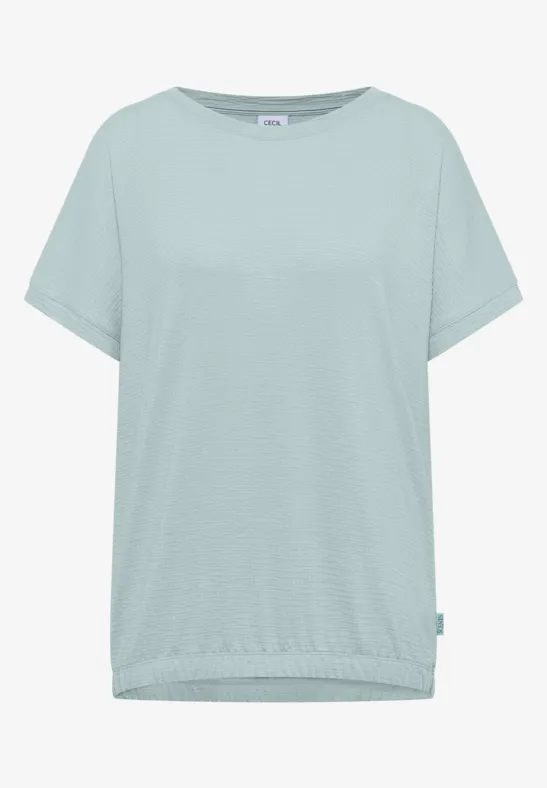 Shirt met ronde hals en structuur - Afbeelding 2