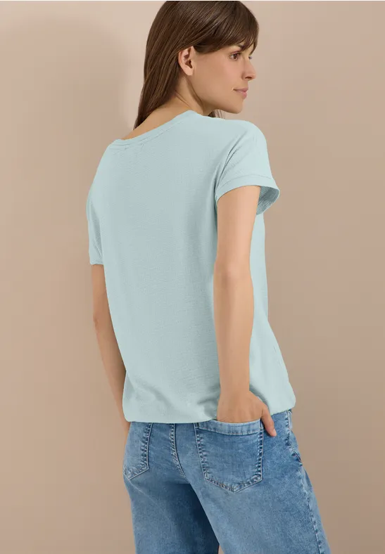 Shirt met ronde hals en structuur - Afbeelding 3