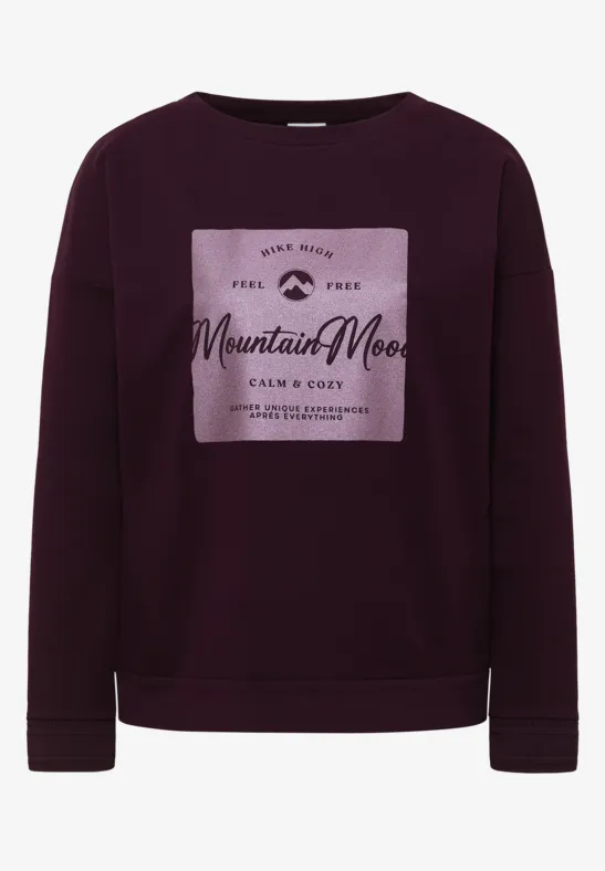 Shirt met satijnen print