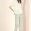 Shirt met structuur en capuchon