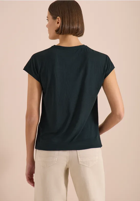 Shirt met ton-sur-ton burn-outpatroon - Afbeelding 3