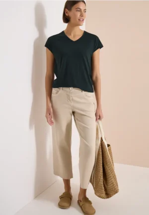 Shirt met ton-sur-ton burn-outpatroon