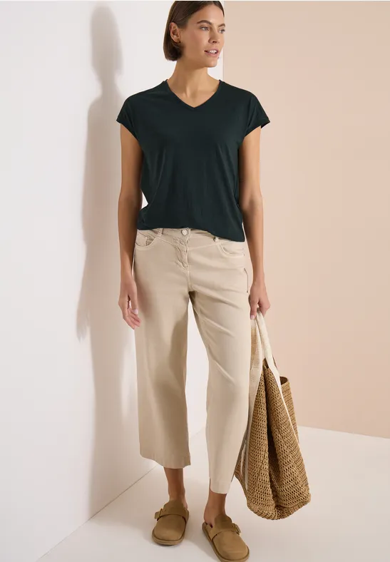 Shirt met ton-sur-ton burn-outpatroon