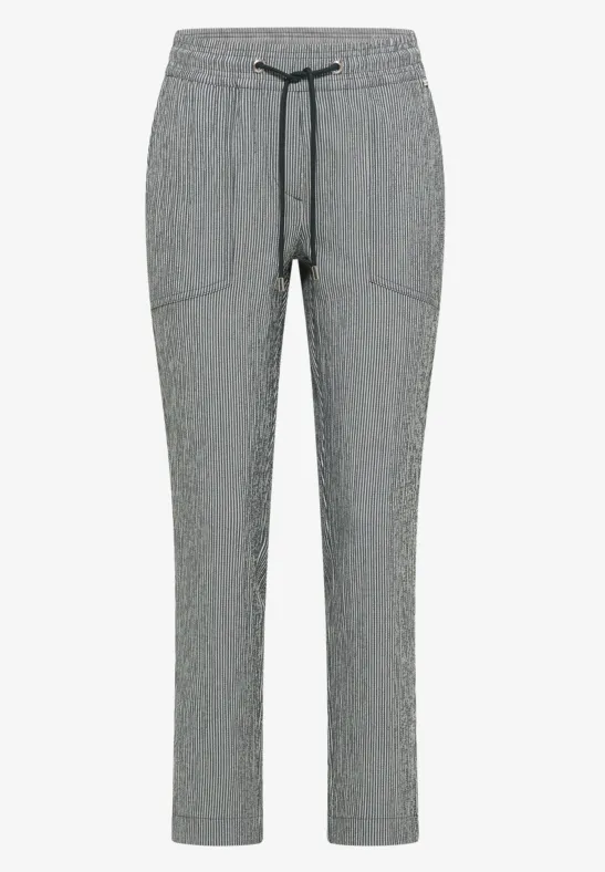 Slim legs broek in seersucker kwaliteit - Afbeelding 2