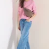 Sweater met 3/4 mouwen en trekkoord