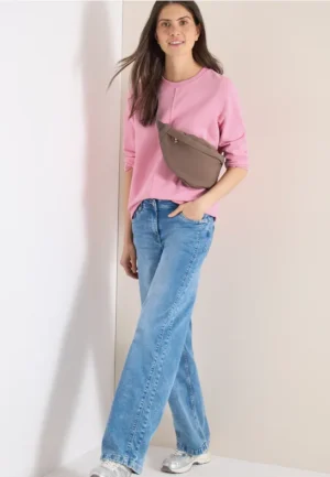 Sweater met 3/4 mouwen en trekkoord