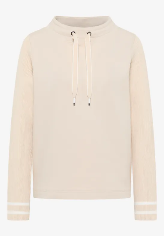 Sweater met gebreide mouwen - Afbeelding 2