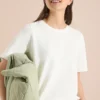 Sweater met korte mouwen en ronde hals