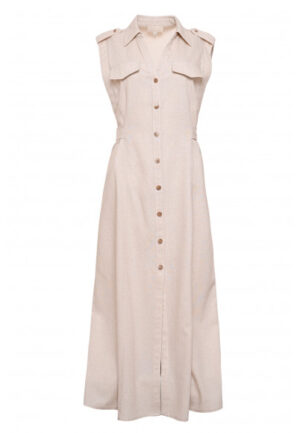 Maicazz - Beige | Dames | Jurk | Beige | 46 | regular | Kamst mode