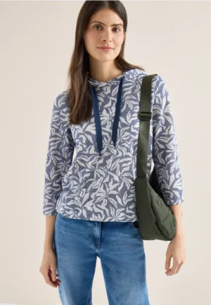 Tweekleurig shirt met capuchon