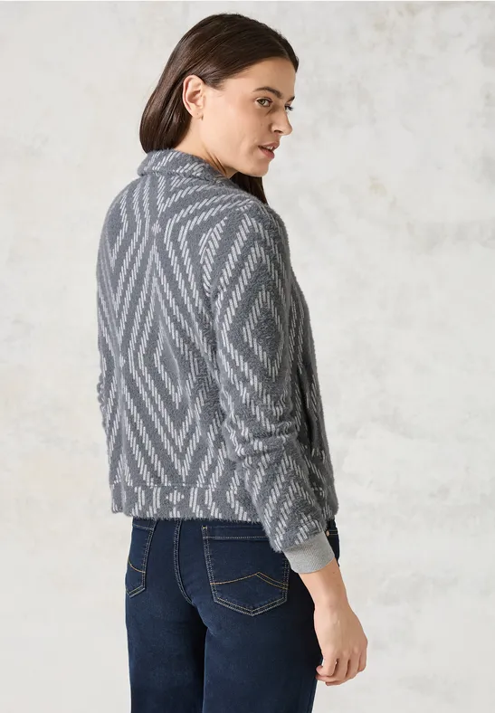 Vest met verengaren en print - Afbeelding 3