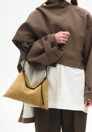 Wandler handtas Penelope Tote Small 000180-1359 khaki suede/black