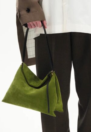 Wandler handtas Penelope Tote Small 000180-2779 verde suede/black