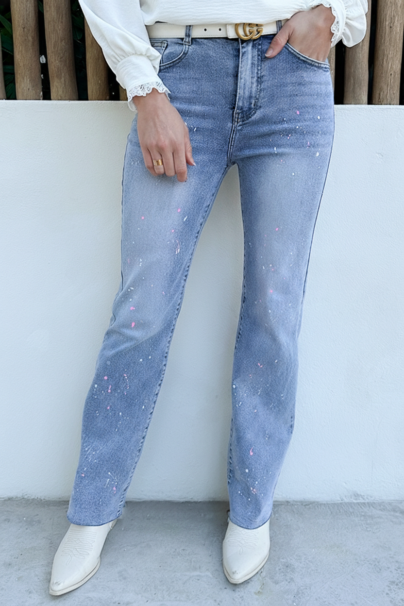 Wide Leg Jeans Dez Paint - Afbeelding 2