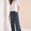 Wide Legs broek in Loose Fit met strepen