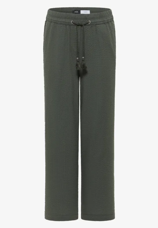 Wide Legs broek in seersucker kwaliteit - Afbeelding 2