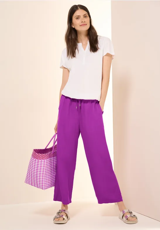 Wide Legs broek van linnenmix