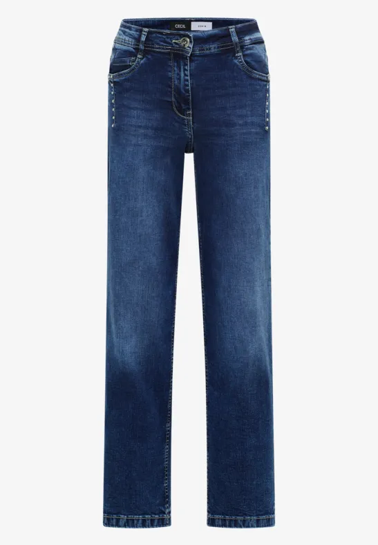 Wide Legs jeans met klinknagels - Afbeelding 2