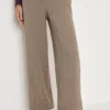 Zachte chenille broek Wide Legs