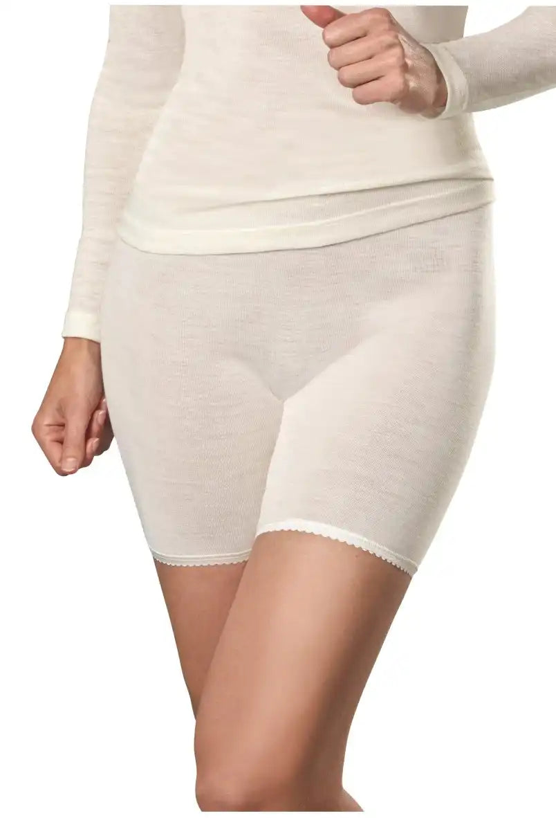 Wollen directoire met lang pijpje 1230 - Dames boxershort lange pijpjes - dames onderbroek